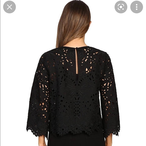 Theory women’s lace cutout blouse size Small - Picture 11 of 11